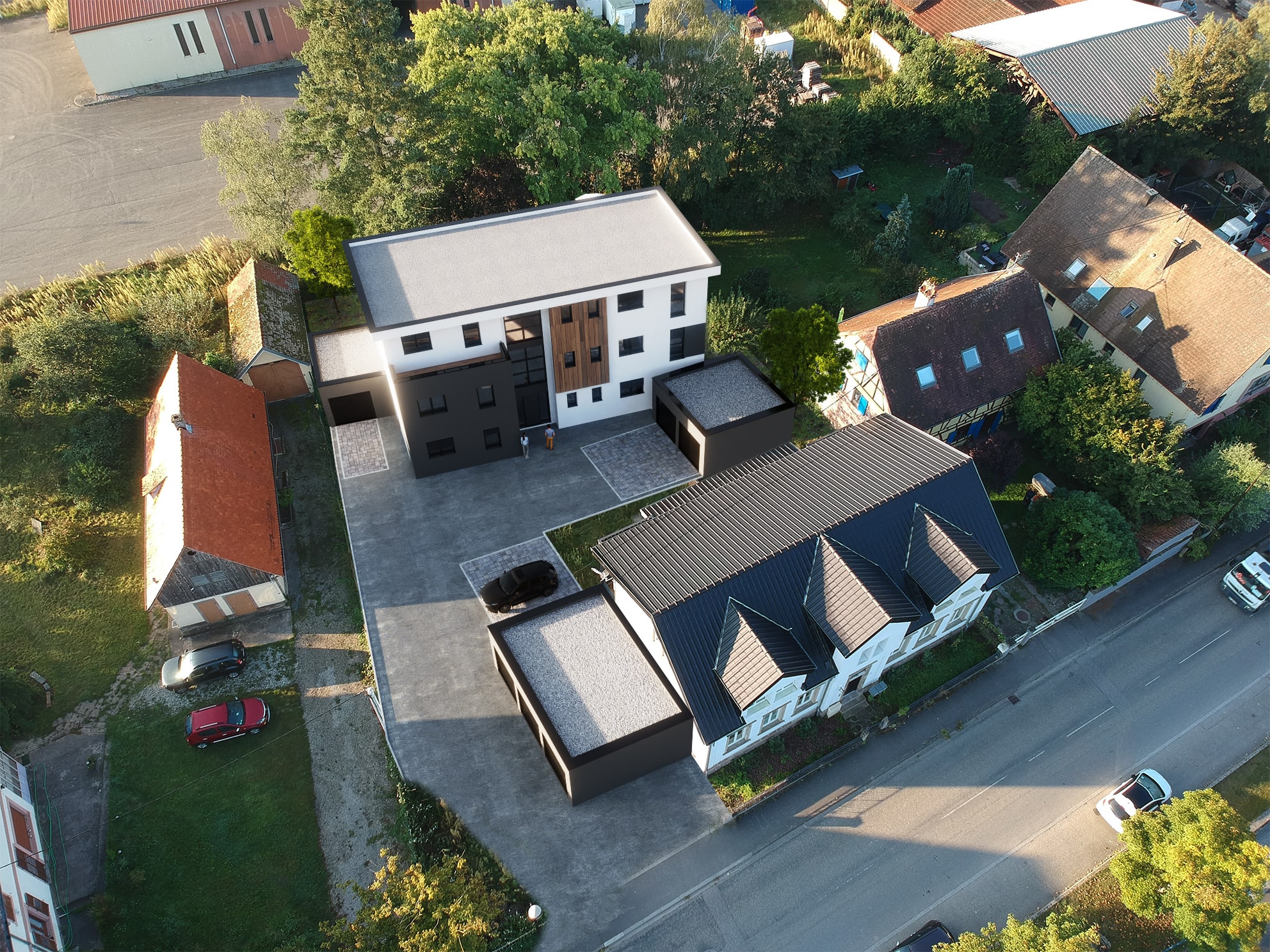 Appartement Neufs à Hochfelden vue de drone